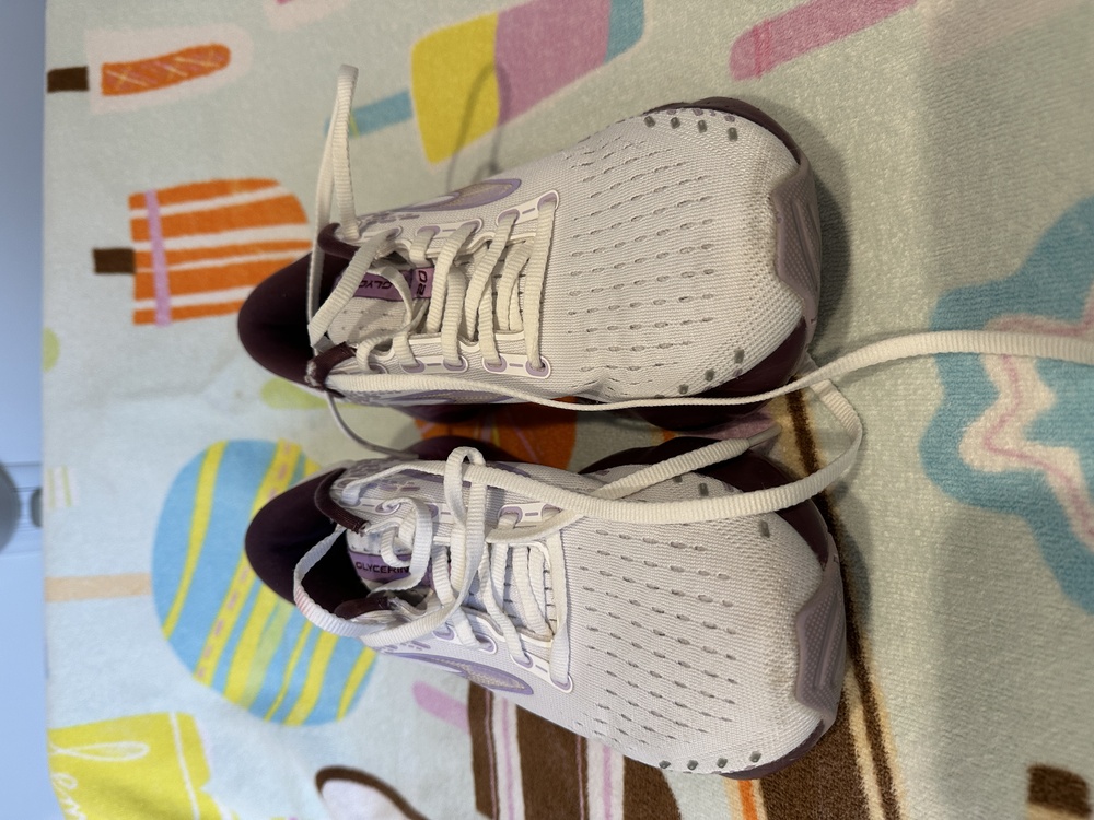 BROOKS GLYCERIN 21 - WHITE/Purple  8.5 Medium B